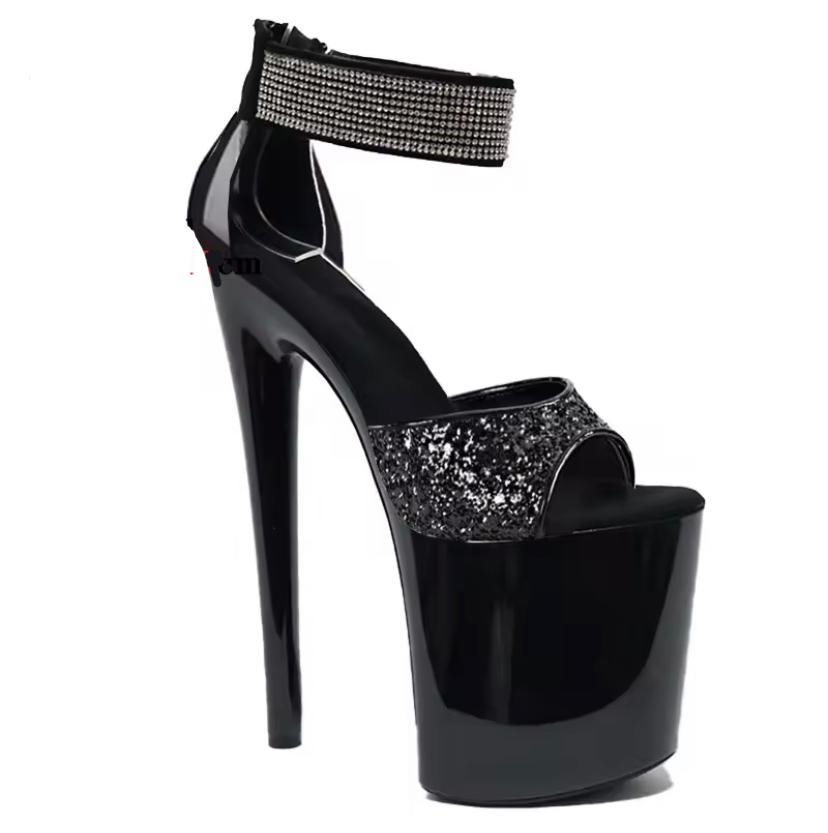 Tacones Pole GDP1020 Negro Glitter